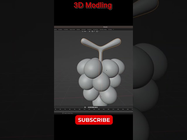 Stylized Grapes Blender Modeling For Beginners - Blender Tutorial #freestor #3dmodeling #blender