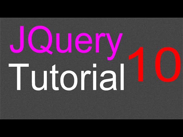 JQuery Tutorial for Beginners - 10 - Chaining methods