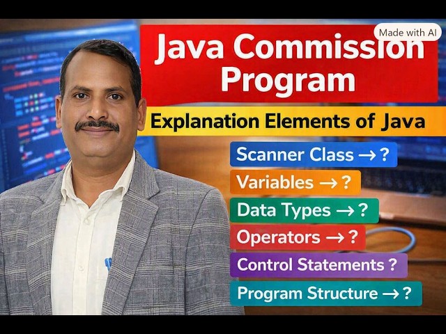 Java Program to Calculate Salesman Commission | Explained with All Java Elements (Hindi-English)
