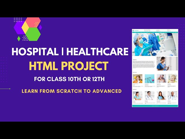 HTML Project: Healthcare Website | Hospital Website | HTML Project for class 10th or 12th