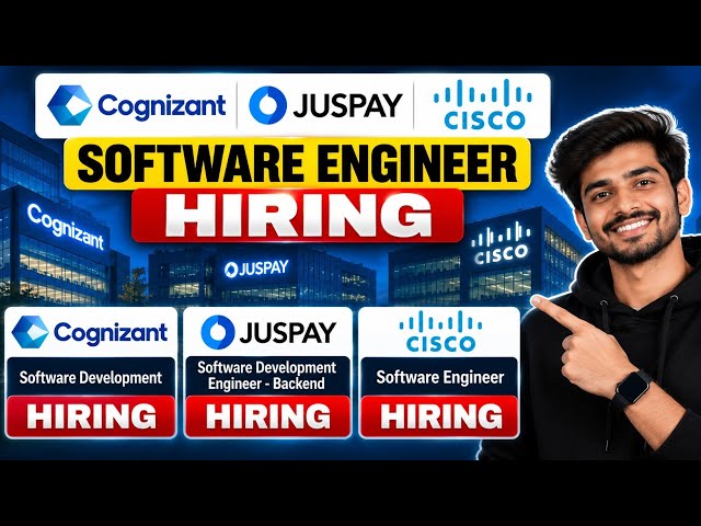 🚨 Cognizant, Juspay & Cisco Hiring 2026 🔥Freshers | Software Engineer Jobs | Apply Now #job #itjobs
