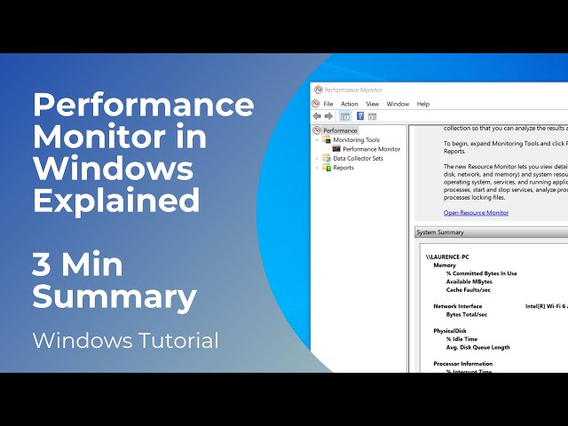 Performance Monitor in Windows 10 Explained