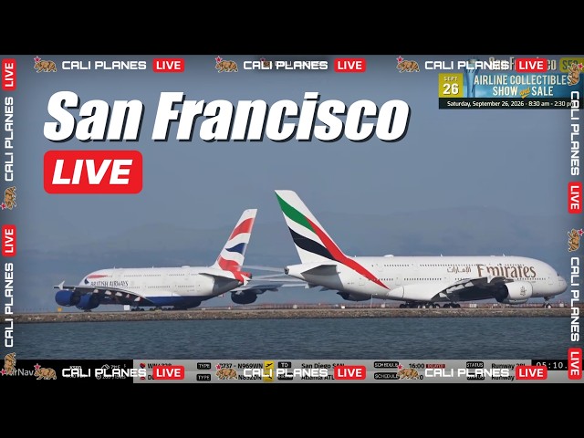 KSFO LIVE |  Sept 27, 2026 | SAN FRANCISCO INT AIRPORT LIVE STREAM WEBCAM IRL PLANESPOTTING