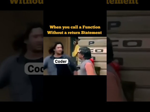 When you call a Function without a return Statement #coding #function #shorts