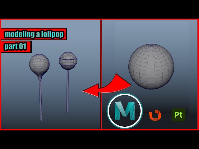 how to 3d modeling lollipop in maya2022-full tutorial-part01