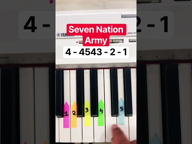 The EASIEST Piano Tutorial EVER! 😱🎹 | Seven Nation Army #shorts