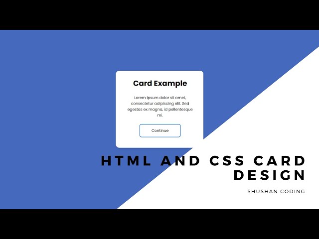 Beautiful HTML And CSS Card Design!