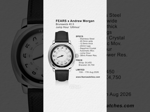 Fears x Andrew Morgan collab to give the Brunswick 40.5 Jump Hour a futuristic twist, the Ultimus!