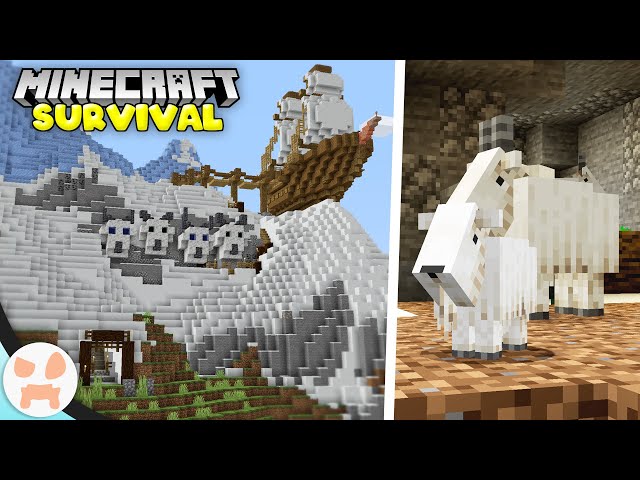 BUILDING THE BEST GOAT HOME! | Minecraft 1.18 Survival (Episode 4)