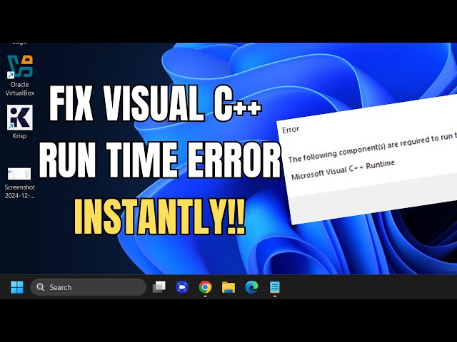 How to Solve Microsoft Visual C++ Runtime Error [Quick Fix 2024]