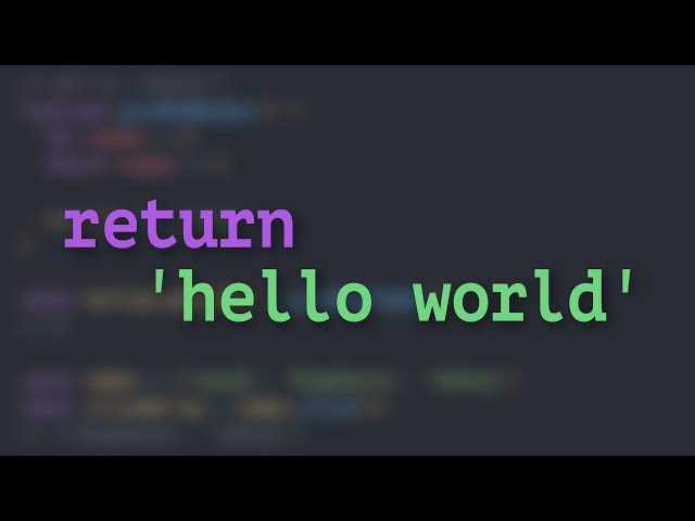 What does "return" mean in javascript?