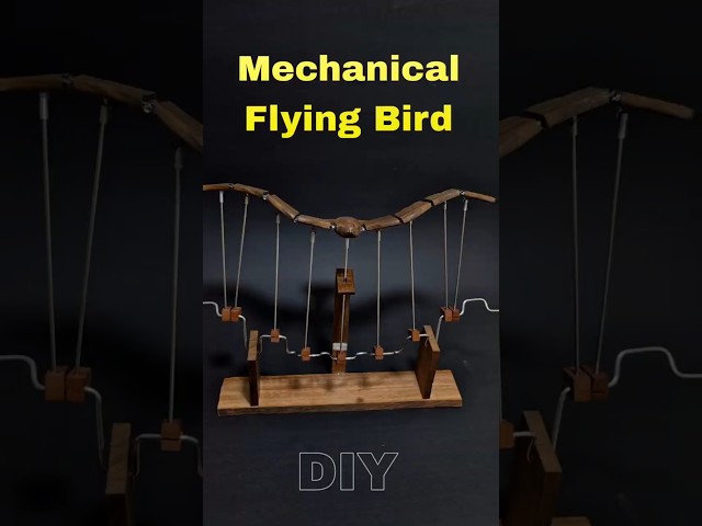A Mechanically Flying Eagle! 🦅 | It AMAZINGLY Flyies ! | kinetic art automata #shorts #viralshorts