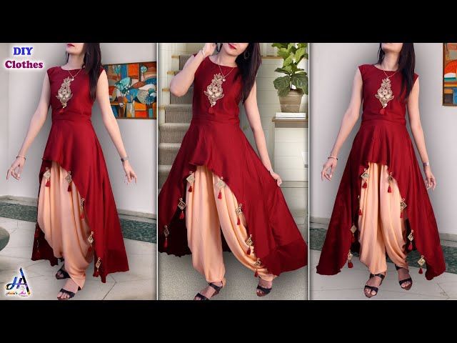 Trendy !!! Party Wear Kurti Design - Cutting & Stitching Step By Step