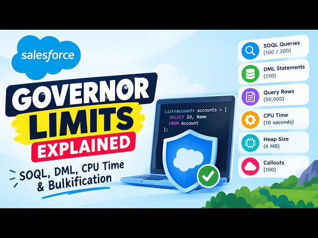 Salesforce Governor Limits Explained | SOQL, DML, CPU Time & Bulkification