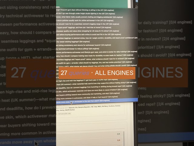AI SEO report for Gymshark | Automating AEO for brands