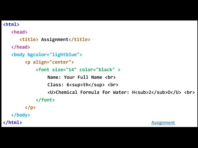 HTML WEB PAGE