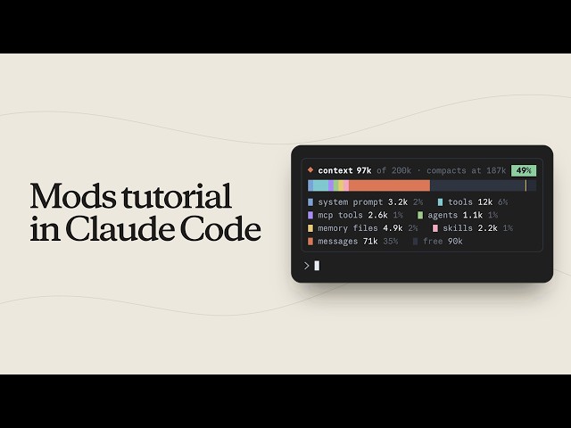Mods in Claude Code: change how Claude Code works