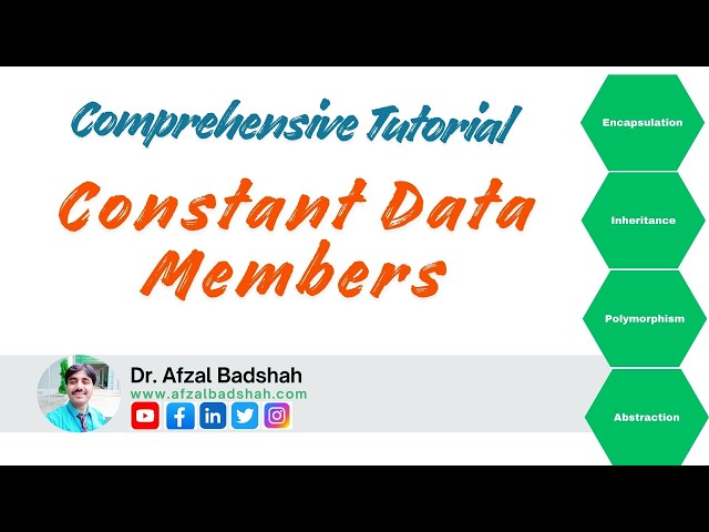 Const Data Members in C++ | OOP Lecture | Constant Variables in Classes Explained