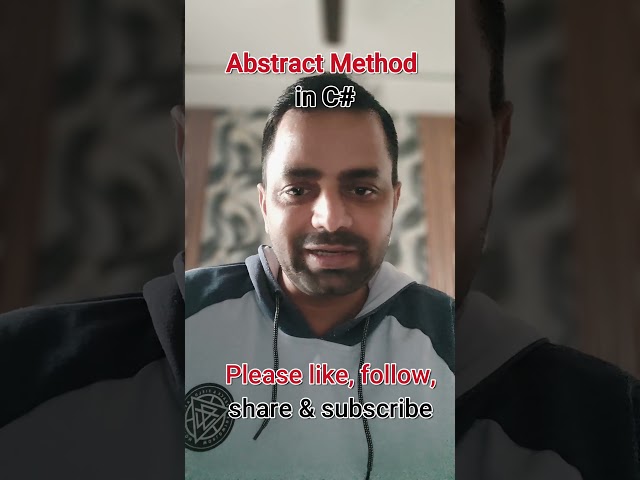 C# Abstract Method Explained | OOP Concept Short