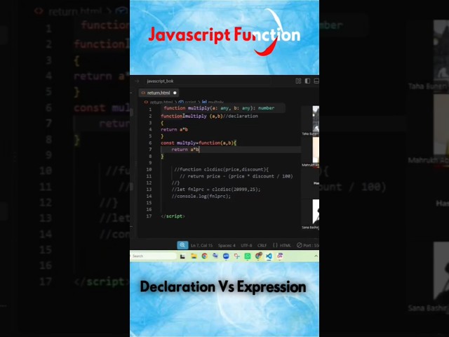 Function Declaration vs Expression  #shorts #viral #trending