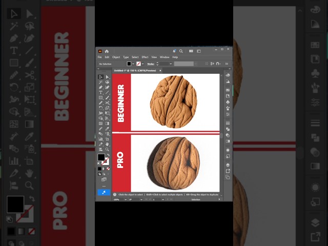 Adobe illustrator tips-Tips for making Walnut #illustratortutorial #shorts