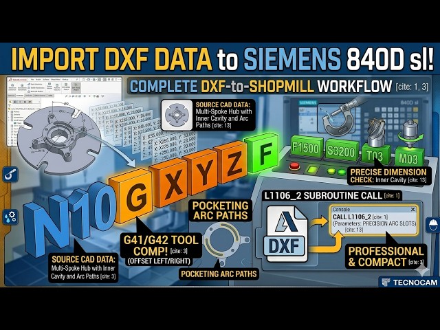 How to Import DXF Files into Siemens 840D sl from CAD Software | CNC Programming & ShopMill Tutorial