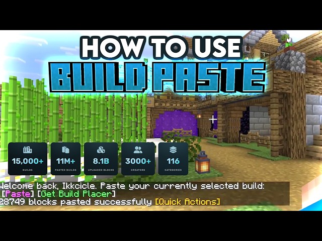 How to use Build Paste 26.2 Minecraft