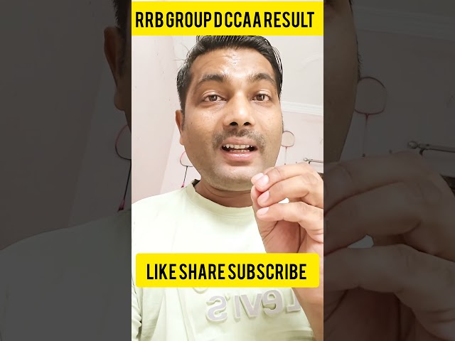 RRB GROUP D CCAA RESULT 😱 #railway #railwayexam #rrbgroupd