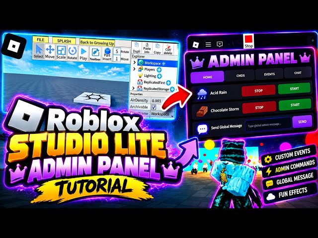 How To Make an ADMIN PANEL in Roblox Studio Lite! | Full Tutorial 🔥
