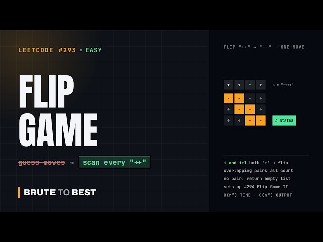 LeetCode #293: Flip Game, Generate Every Next State in One Scan