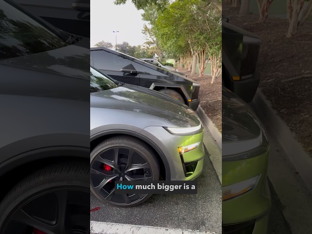 How Much Bigger Is a Tesla Cybertruck Than a Model Y? 😳