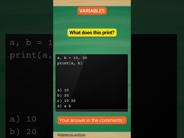 python quiz on variables 23