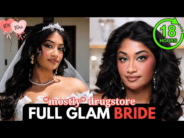 I Did My Own FULL GLAM Bridal Makeup And So Can YOU (MOSTLY Drugstore, 18hr Wear, Brown Skin🤎)