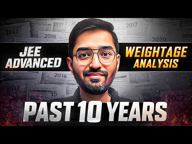 JEE Advanced Weightage Analysis (Past 10 Years) Target JEE 2026 #jee #jeeadvanced #iit #jee2026