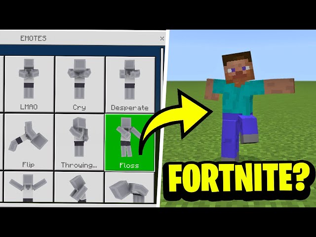 How to get FREE Emotes including Fortnite Dances in Minecraft?