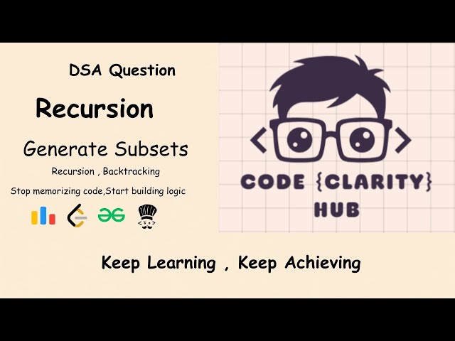 Subsets | Leetcode 78 l Recursion + Backtracking 