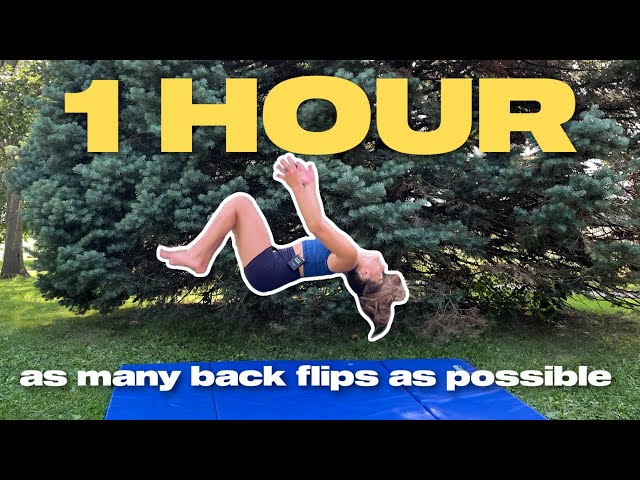 How Many Back Flips Can I do in 1 HOUR?