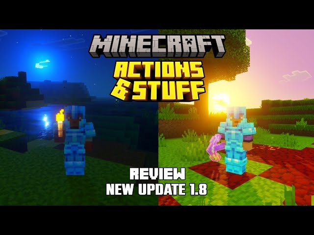 Minecraft Action And Stuff New Update 1.8 Bedrock Edition [ Review ]