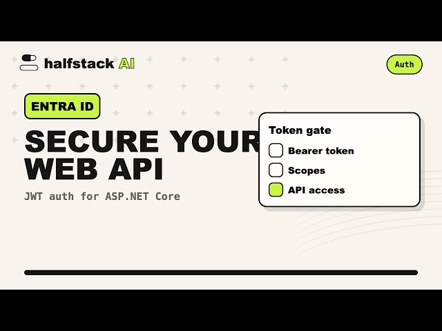 Secure an ASP.NET Core Web API with Microsoft Entra ID