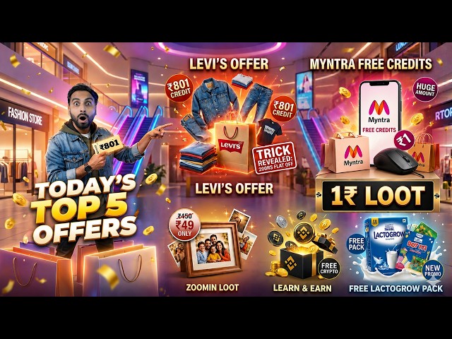 Levis New Loot Trick | Rs.1 Loot Offer | Myntra Free Credits | Zoomin Rs.49 Loot | Free Sample