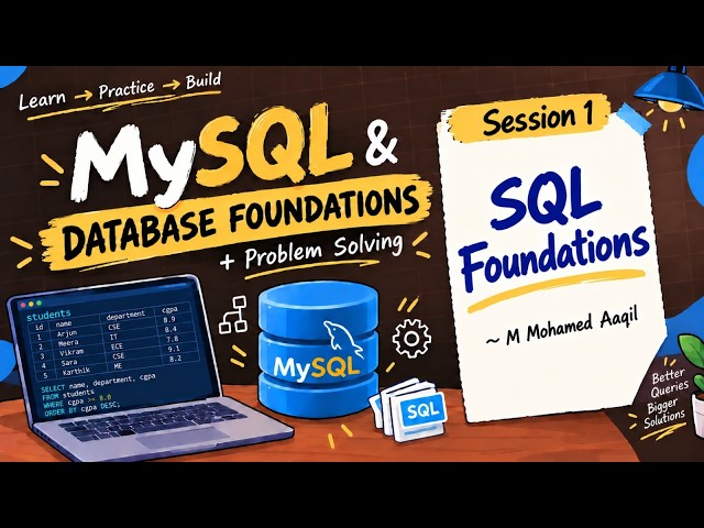 Session - 1 | SQL Foundations | SQL Database Problem Solving
