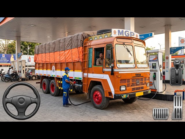 ⛽ 10 Wheeler Tata Truck Full Tank Diesel Challenge 🔥 | Truck Master India
