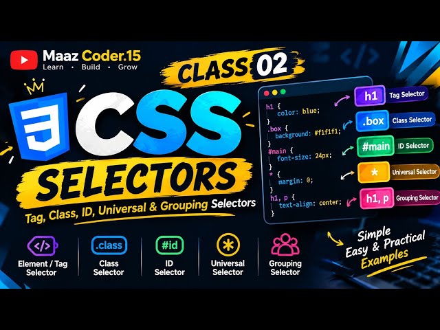 TYPES OF SELECTORS IN CSS [CLASS:25] PART:1