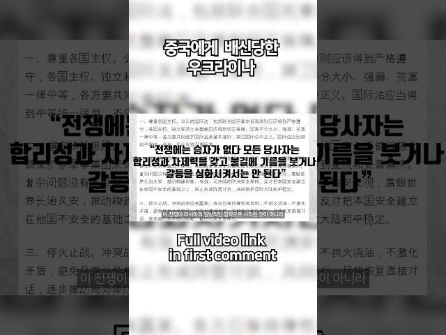 중국에게 배신당한 우크라이나