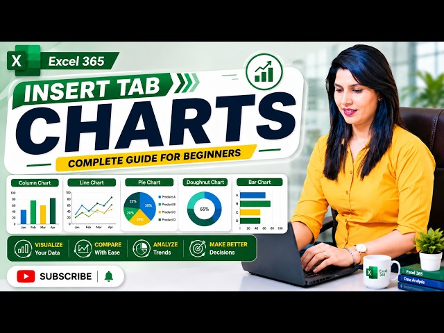 Excel Insert Tab – Charts Complete Tutorial | Create & Format Charts in Excel