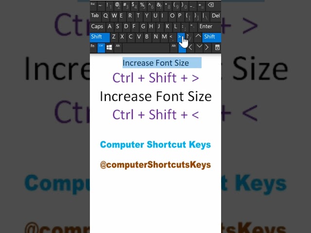 How to change Font Size Fast in Microsoft Word #shorts #ms word #keyboard #shortcut