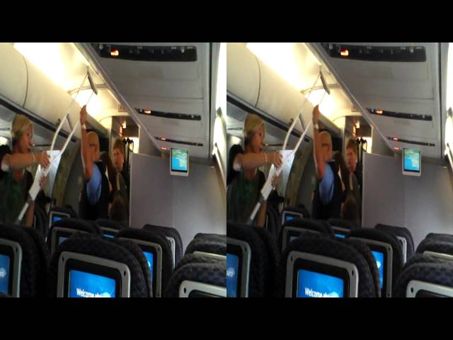 3D HD Inside 757-200 Continental Airlines Economy Cabin Boeing United Coach
