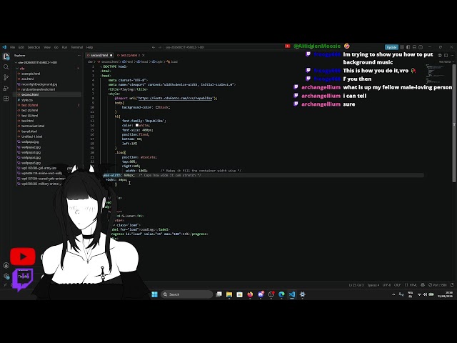 Live streaming (CODING, HTML AND CSS)