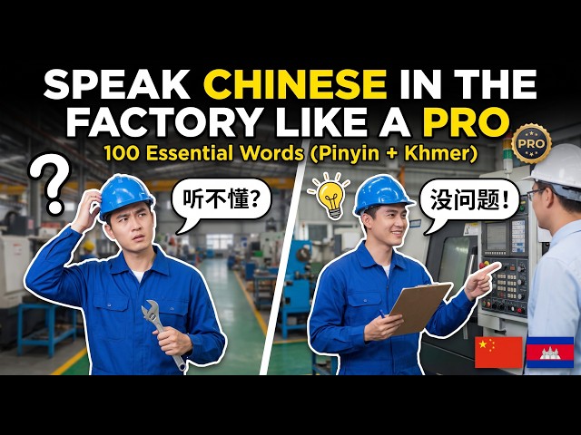 🌟🌟Speak Chinese in the Factory Like a Pro: 100 Essential Words (Pinyin + Khmer)