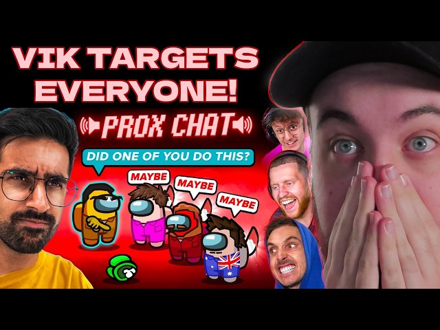 MY REACTION TO SIDEMEN AMONG US PROXIMITY CHAT BUT THERE'S THREE IMPOSTORS!